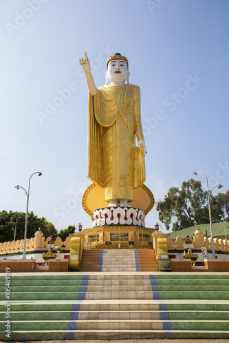 Pointing Buddha statue at kyaingtong Shan state,myanmar photo