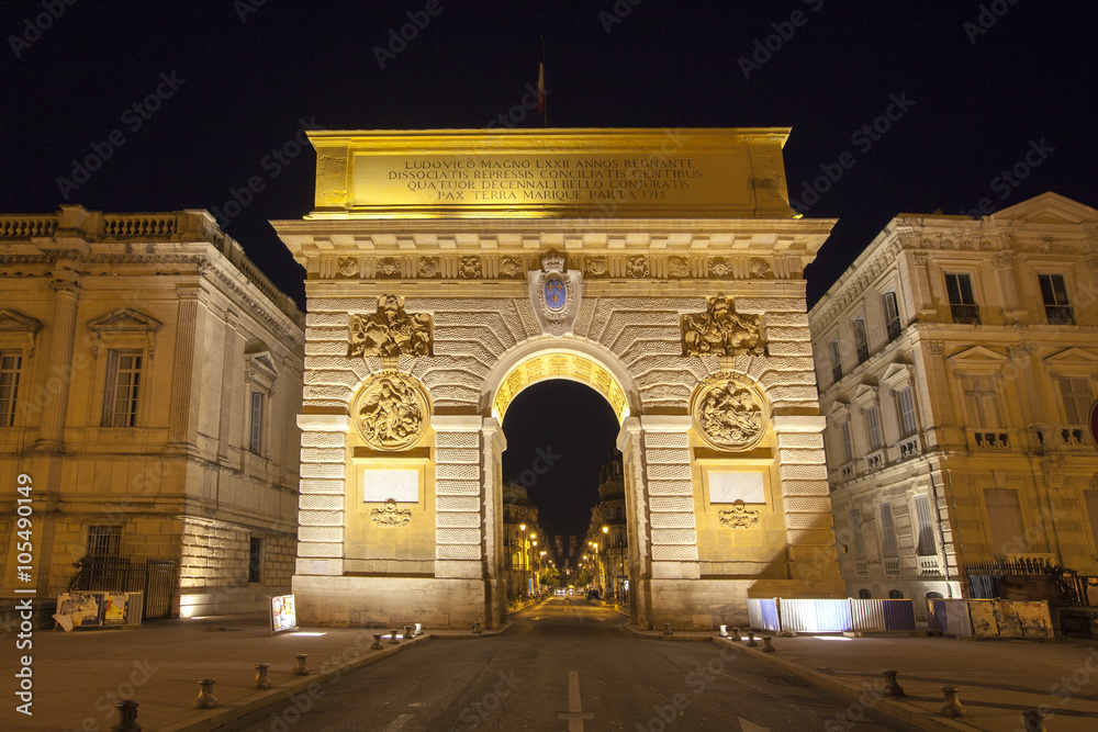 Fototapeta premium Arc de Triumphe, Montpellier, France