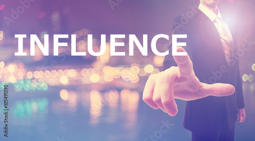 Принти на полотні Influence concept with businessman