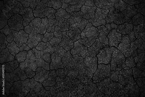 Crack background texture of rough asphalt