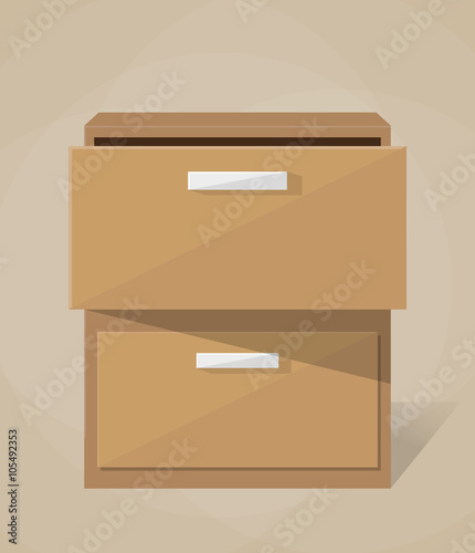 Vector archive filling cabinet 