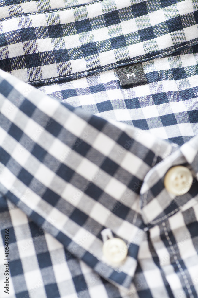 Close - up Detail check shirt fabric pattern and background.. Close - up Detail check shirt fabric pattern and background..