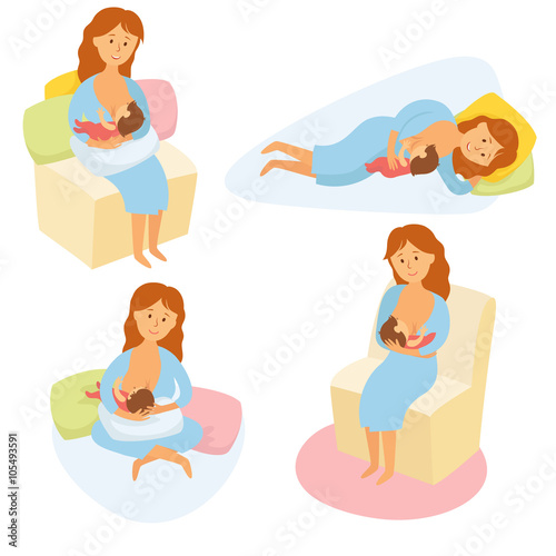 Mother breastfeeding baby