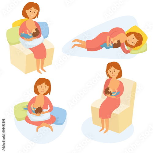 Mother breastfeeding baby