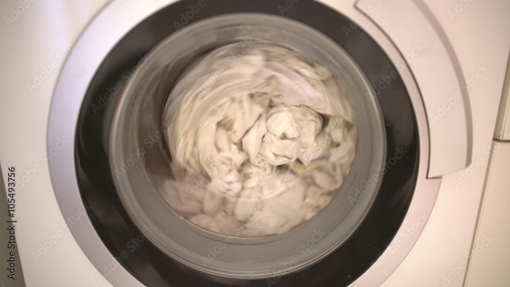 Clothes in the washing machine Clothes in the washing machine