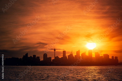 Sydney city silhouette