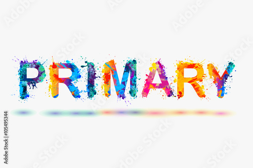 PRIMARY. Splash paint word