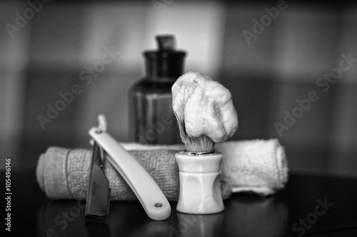 Canvas Print razor shaving accessories razor