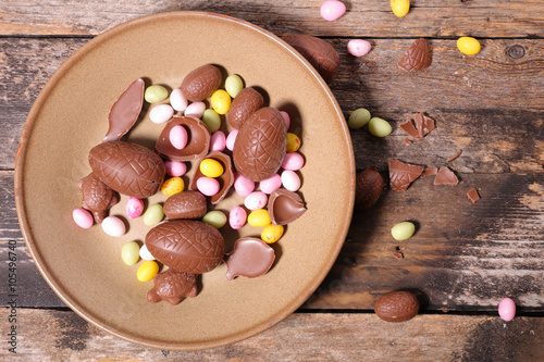 easter chocolate background