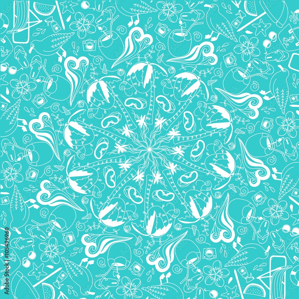 Circular pattern, beach vacation Circular pattern, beach vacation