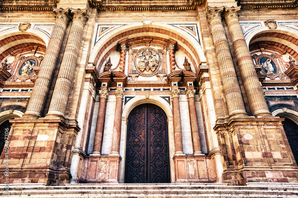 Naklejka premium View of Malaga cathedral, Spain