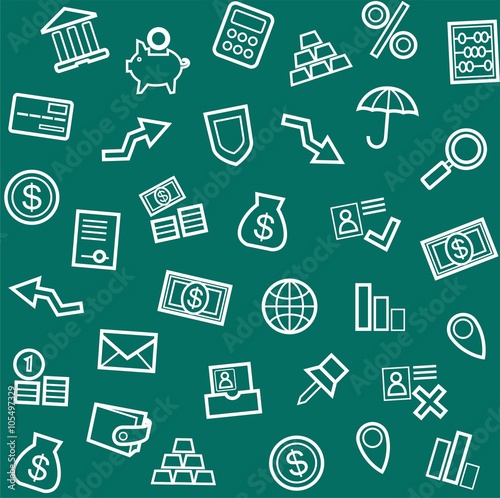 Background, Finance, money, Economics, seamless, green. 