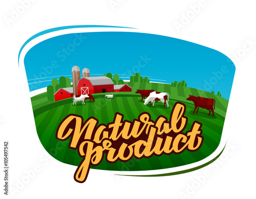 cow milk vector logo. dairy farm, farmer or cattle ranch icon