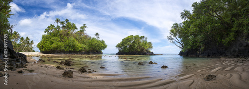 Panorama of tropical lagoon