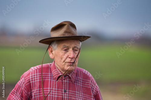 Old farmer portrait