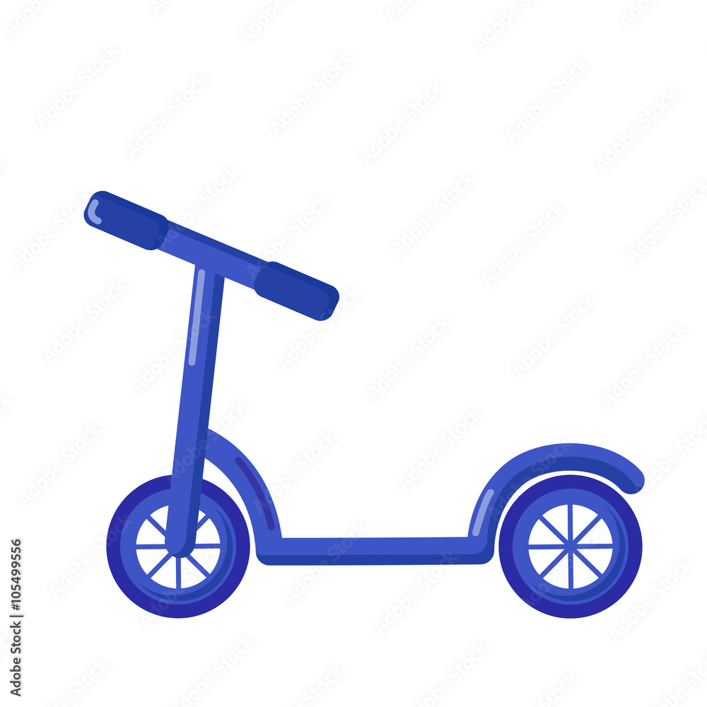 Kick scooter icon, cartoon style Kick scooter icon, cartoon style