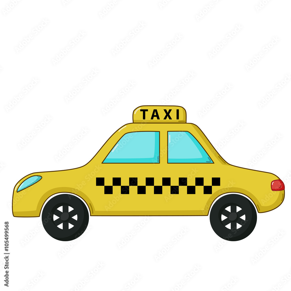 Taxi car icon, cartoon style Taxi car icon, cartoon style