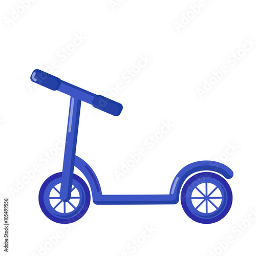 Kick scooter icon, cartoon style
