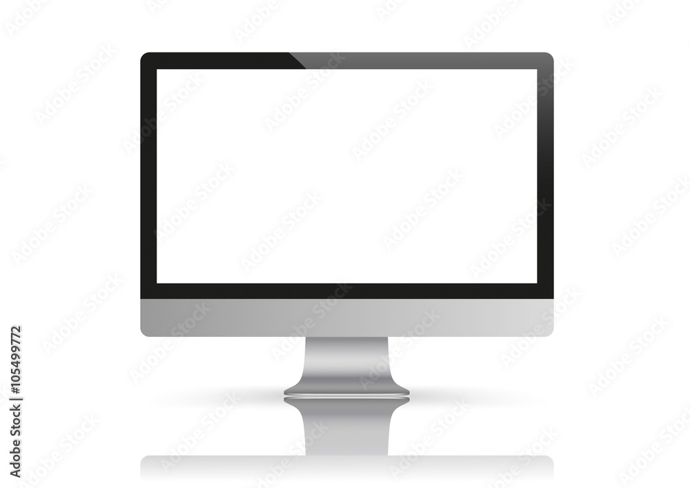 Black PC Monitor Mockup Mirror Black PC Monitor Mockup Mirror