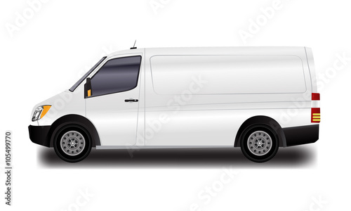 Template for advertising and corporate identity. Transport. Van. 