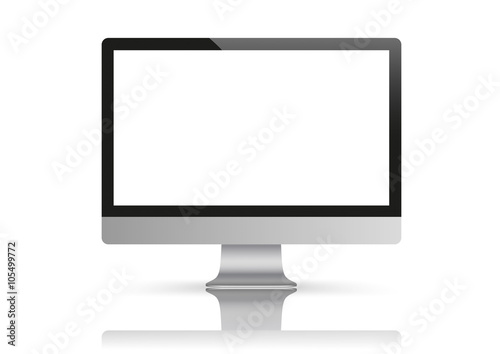 Black PC Monitor Mockup Mirror
