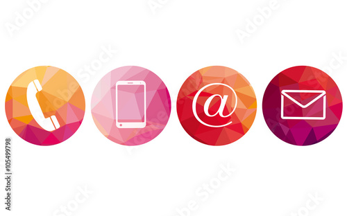 4 Contact Low Poly Circles