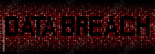 Wallpaper Mural Data Breach text on hex code illustration Torontodigital.ca
