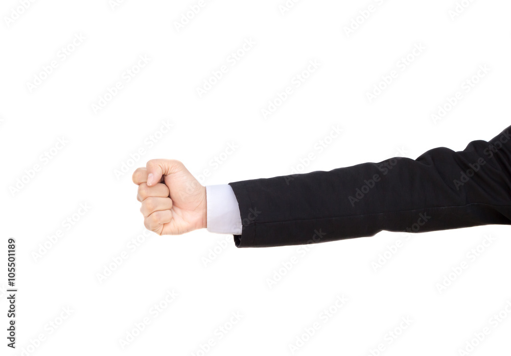 Businessman and gesture topic: a man in a black suit and white s Businessman and gesture topic: a man in a black suit and white s