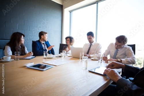 Businesspeople in conference room during meeting