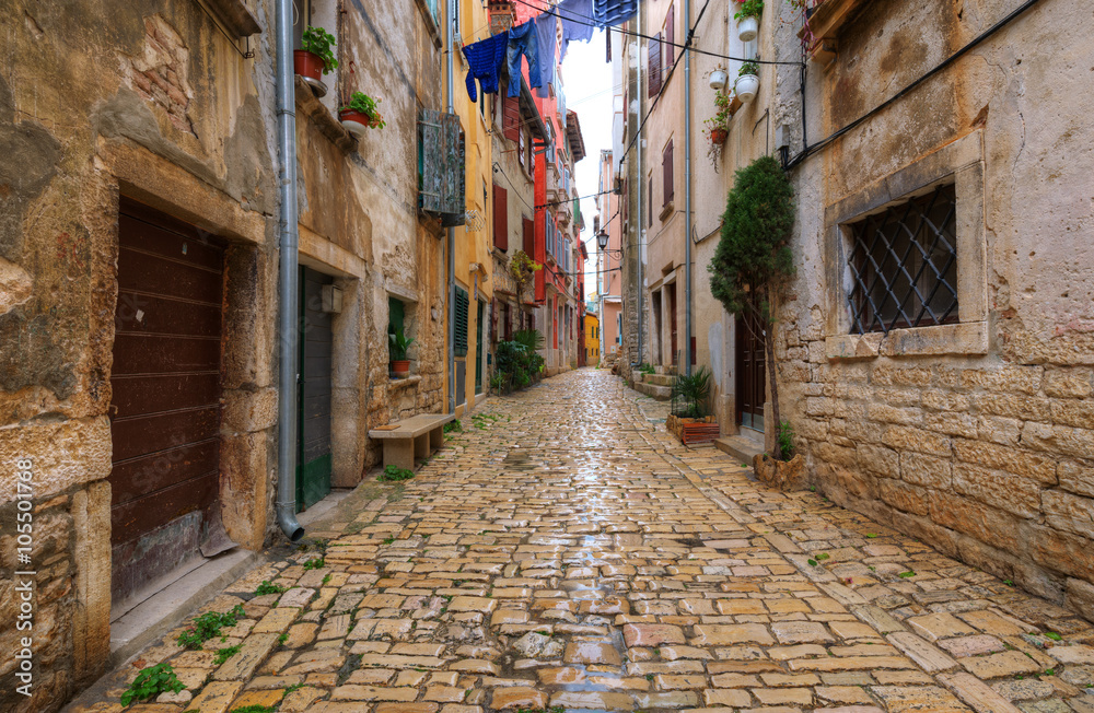 street in Rovinj, Croatia.