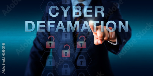 Slika na platnu Legal Consultant Touching CYBER DEFAMATION