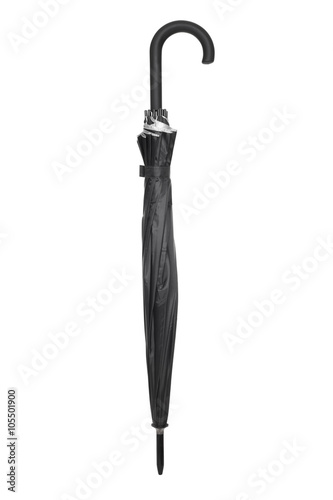 Wallpaper Mural Black closed umbrella isolated on white, clipping path Torontodigital.ca