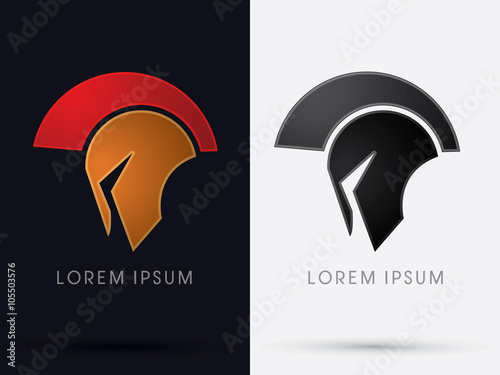 Roman or Greek Helmet , Spartan Helmet, Head protection, warrior graphic vector