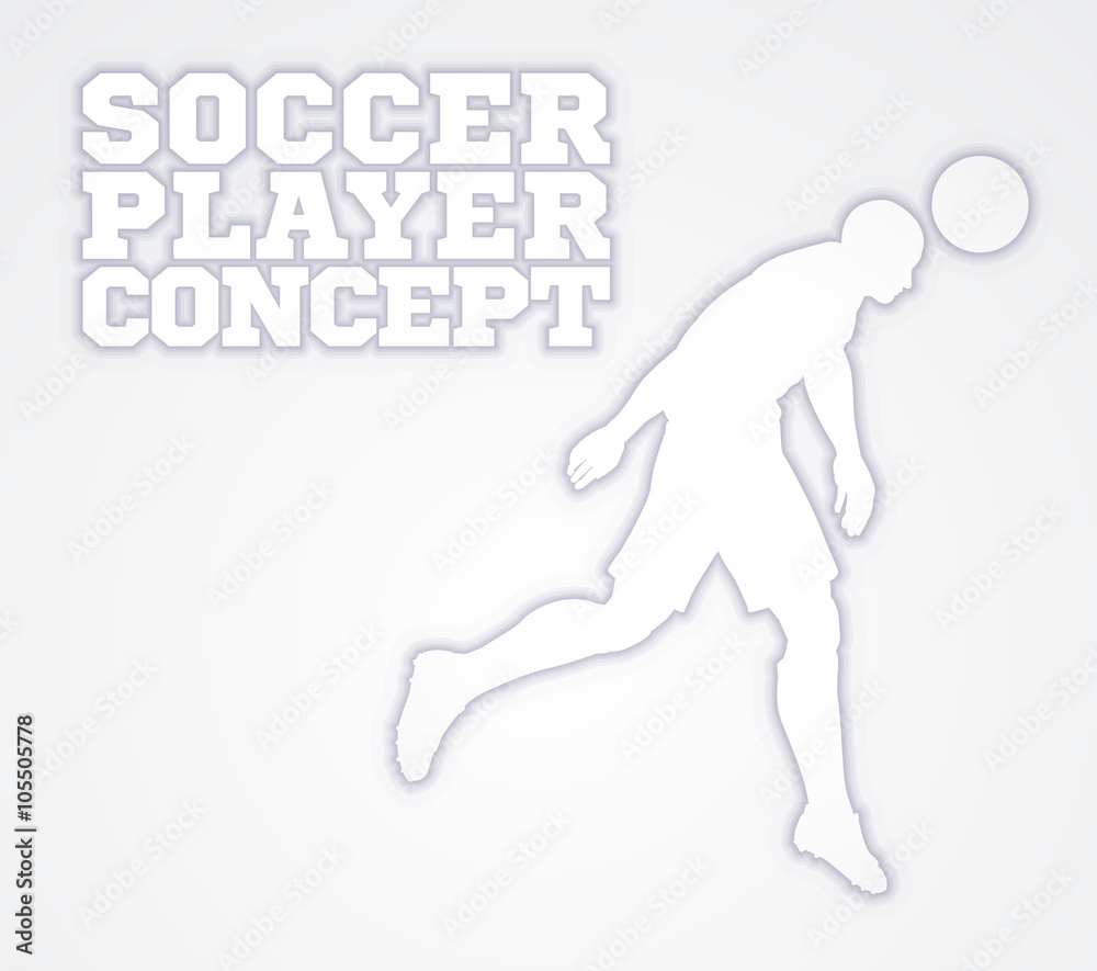 Soccer Football Player Silhouette Concept