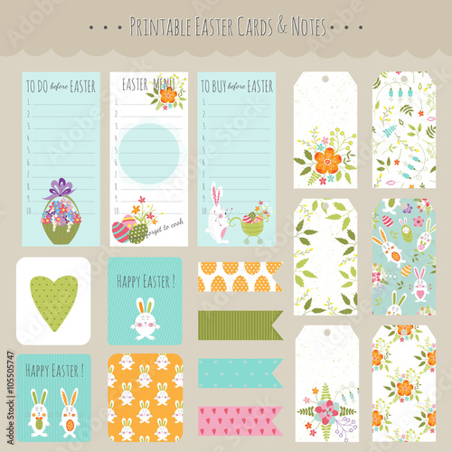 Set of Easter cards and notes