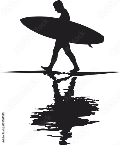 Druck Surfer walking