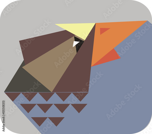 eagle icon low poly