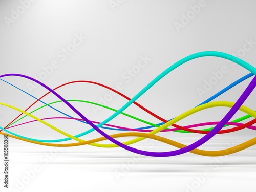 Colorful electric wires or abstract lines