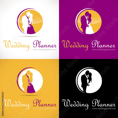 logo mariage organisation couple