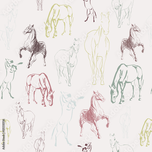 horse seamless pattern