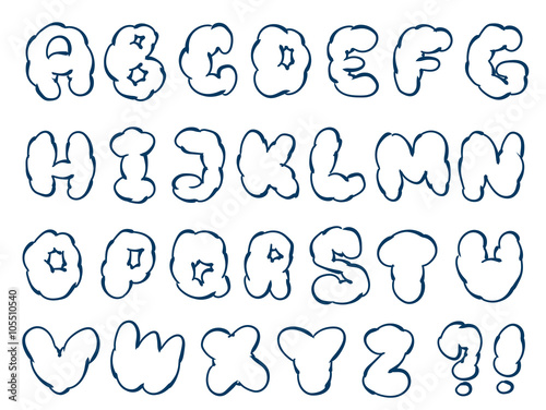 doodle cloud font