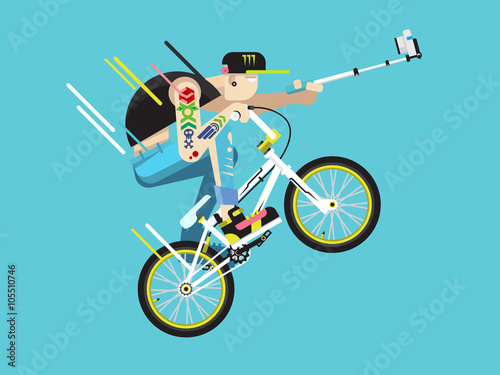 Active bicyclist character