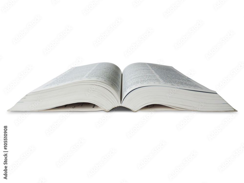 Obraz premium Advanced English dictionary, isolated on White