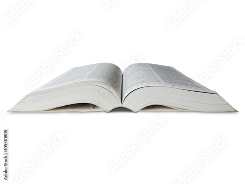 Advanced English dictionary  isolated on White