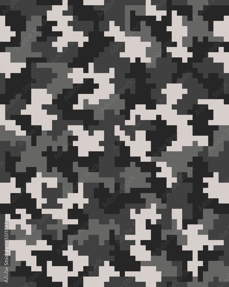 Seamless pattern of digital camouflage, vector Seamless pattern of digital camouflage, vector