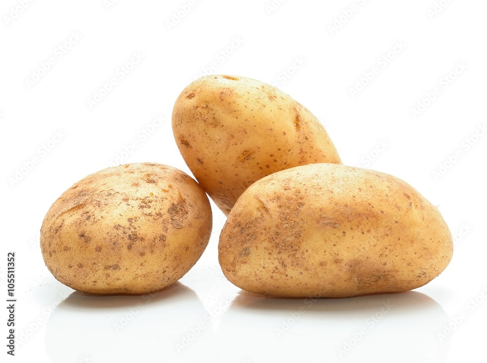 Potatoes isolated on white background Potatoes isolated on white background