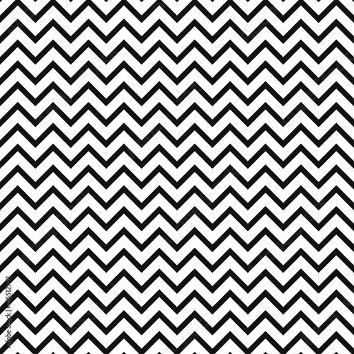Chevron zigzag black and white seamless pattern. Vector geometric monochrome striped background. Zig zag wave pattern. Chevron monochrome classic ornament.