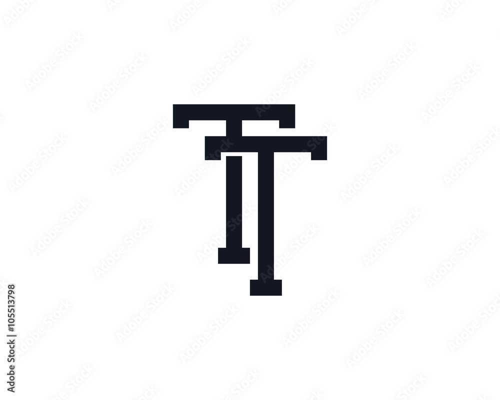 T Monogram Letter Logo