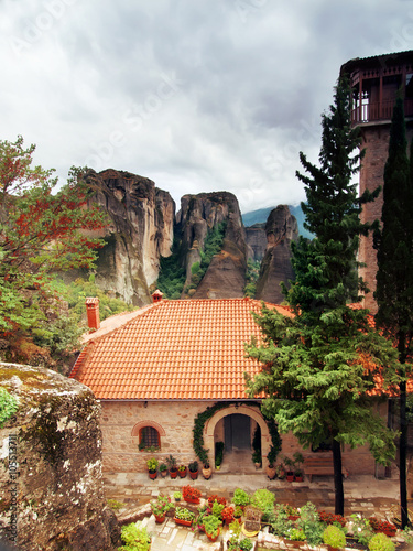 Garden in Holy Monastery Roussano, Meteora, Greece Thessaly photo