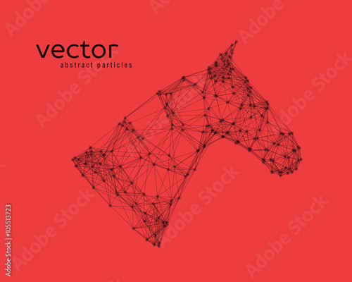 Abstract vector illustration of horse head